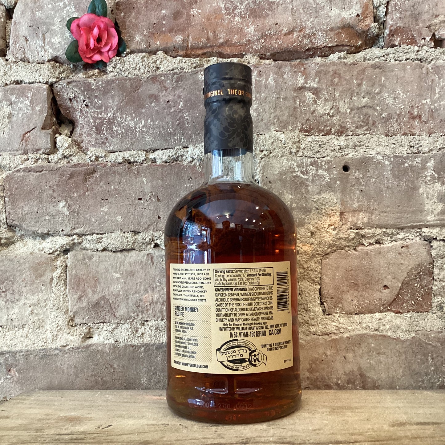 Monkey Shoulder Blended Malt Scotch Whisky 750ml
