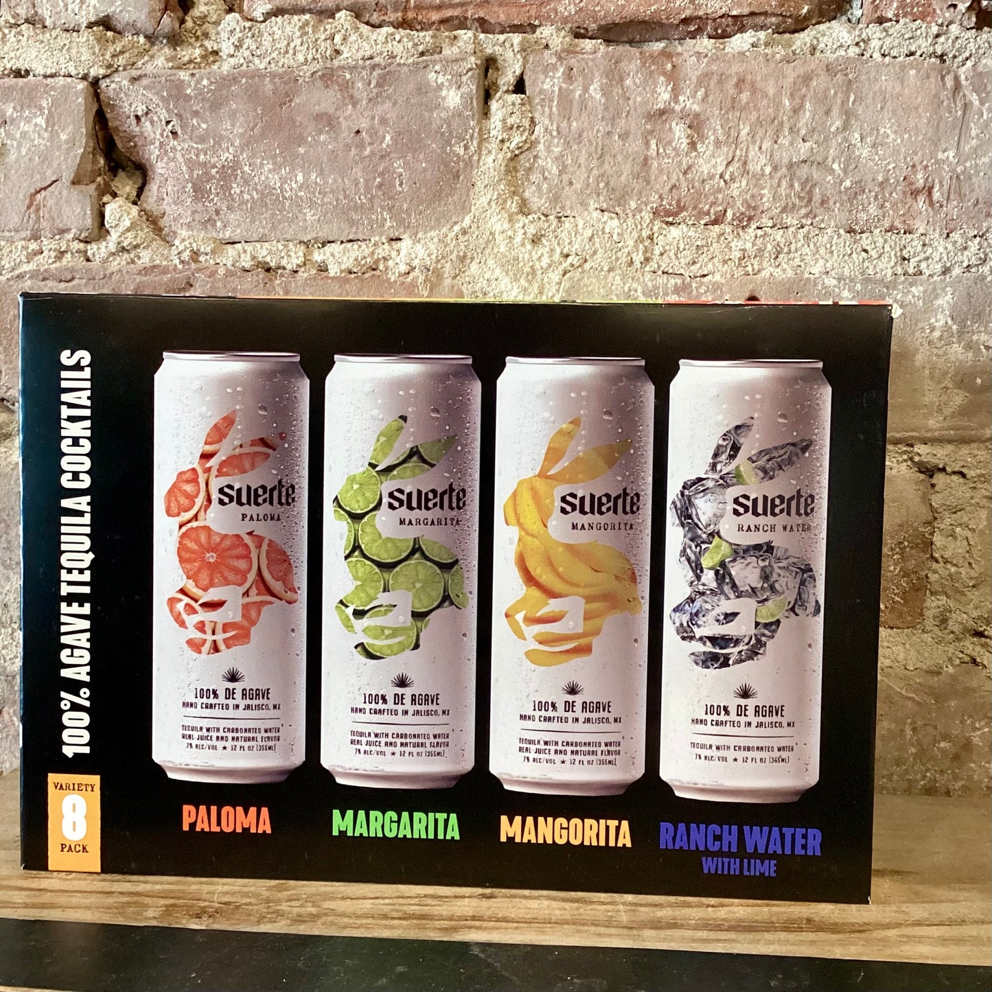 Suerte Tequila Fiesta Ocho RTD 12oz Variety Pack