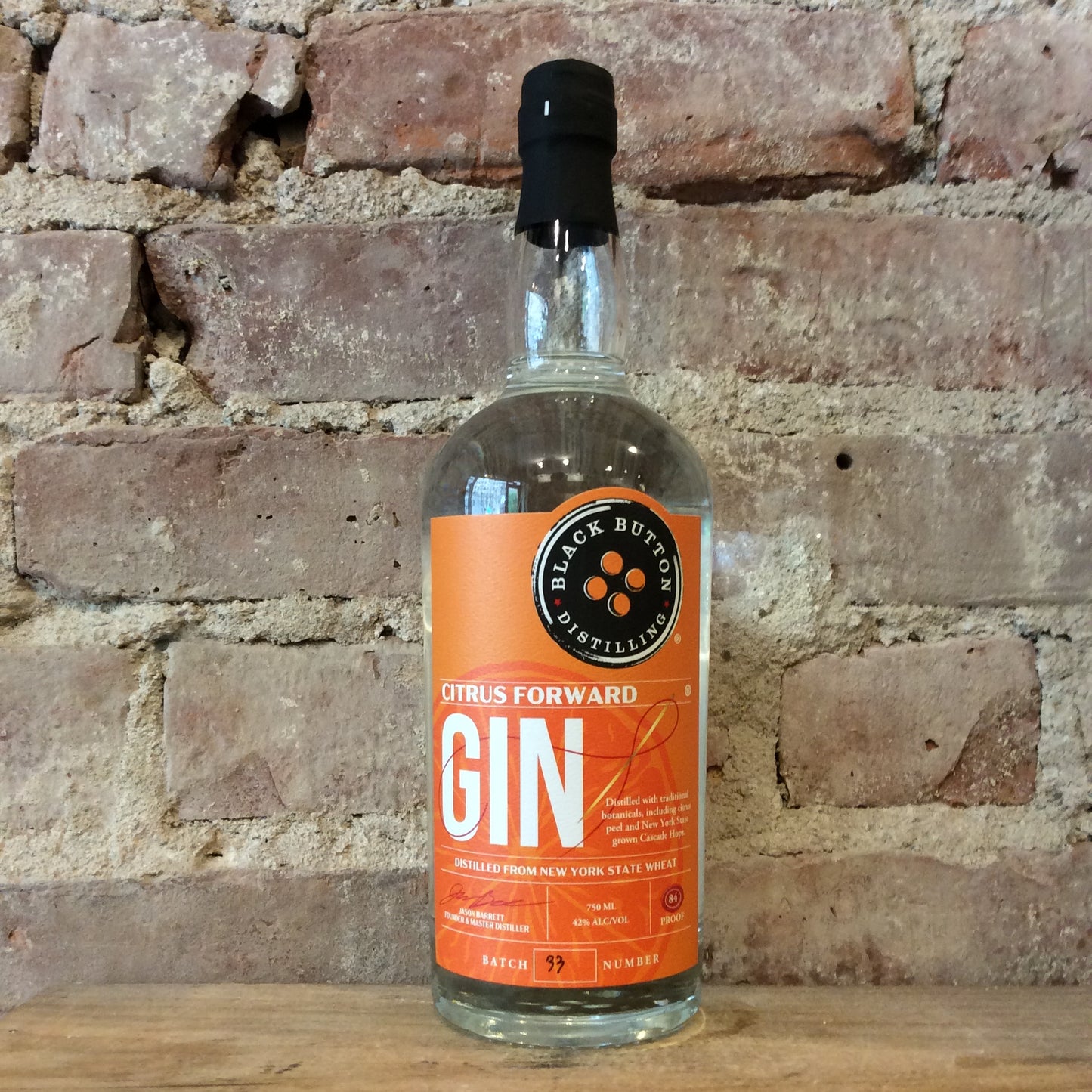 Black Button Citrus Forward Gin 750mL