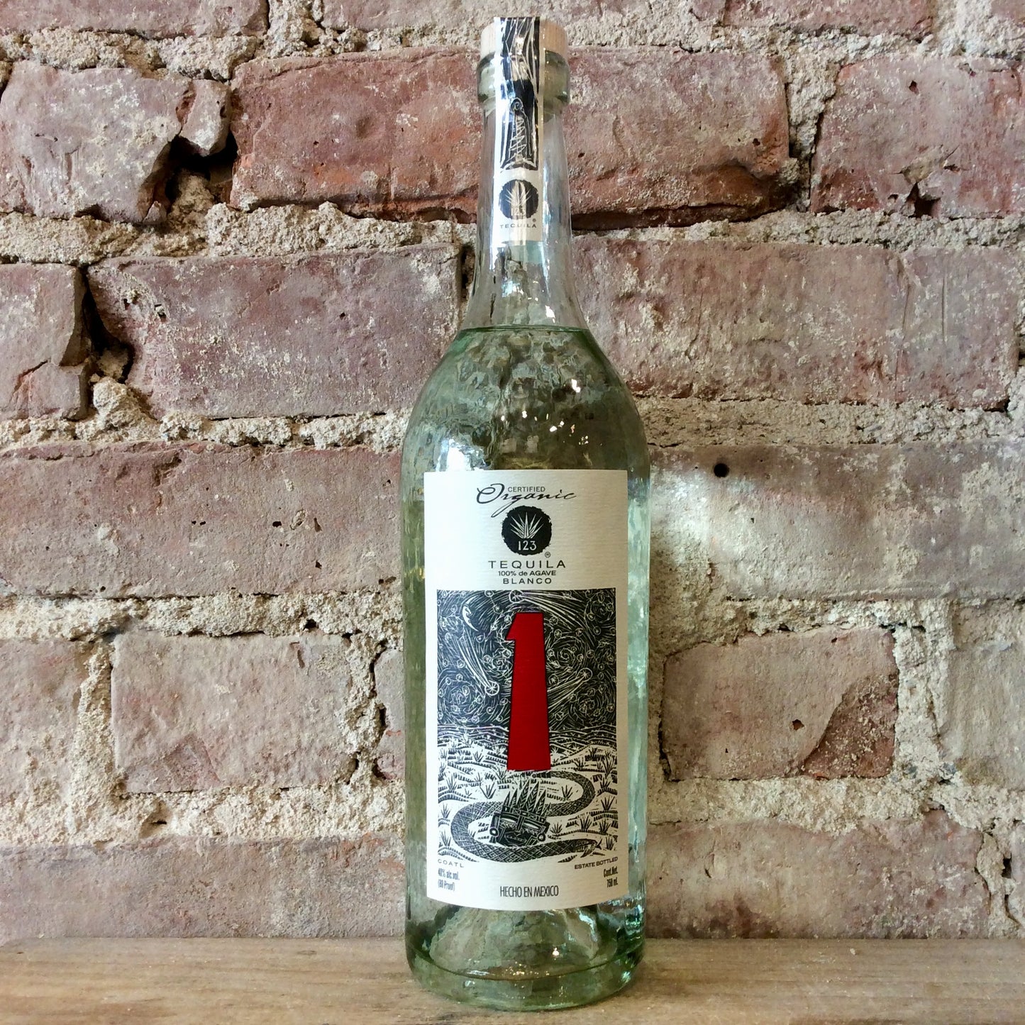 123 Organic Tequila Blanco 'Uno' Tequila 750mL