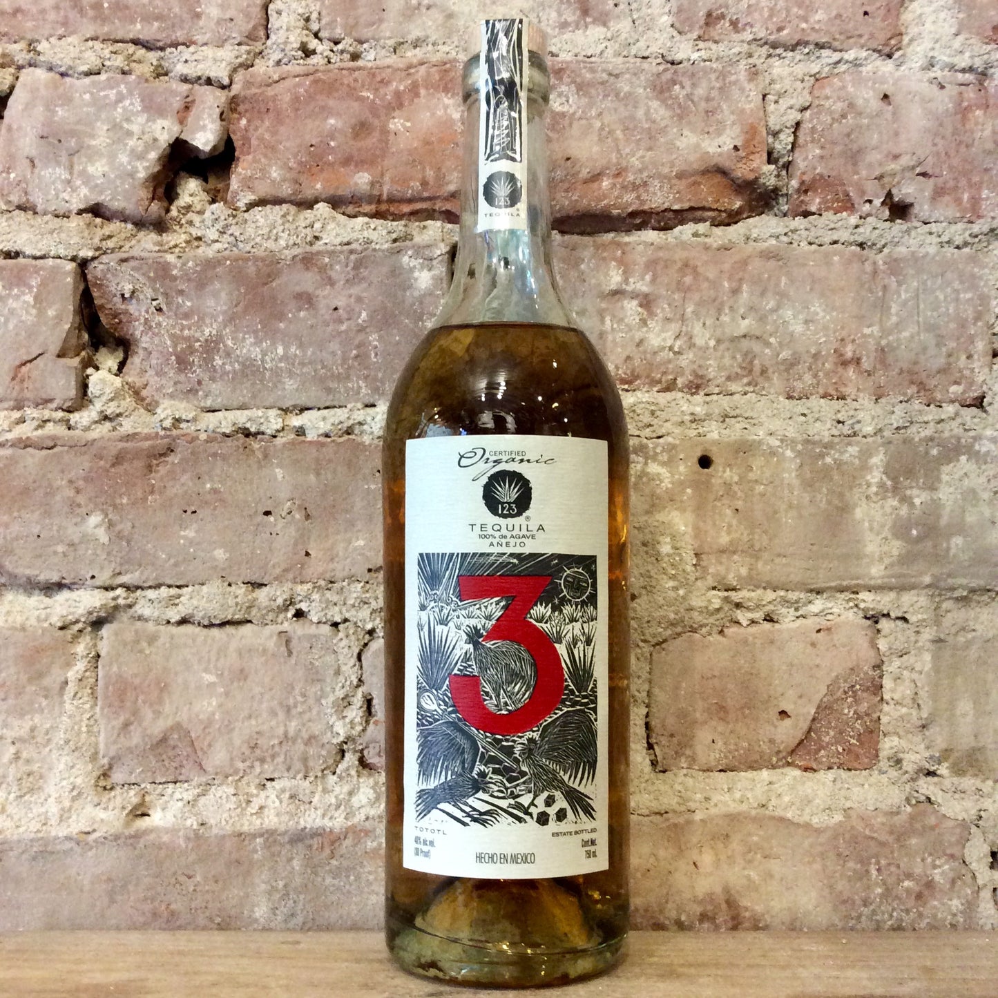 123 Organic Anejo Tequila 'Tres' 750mL