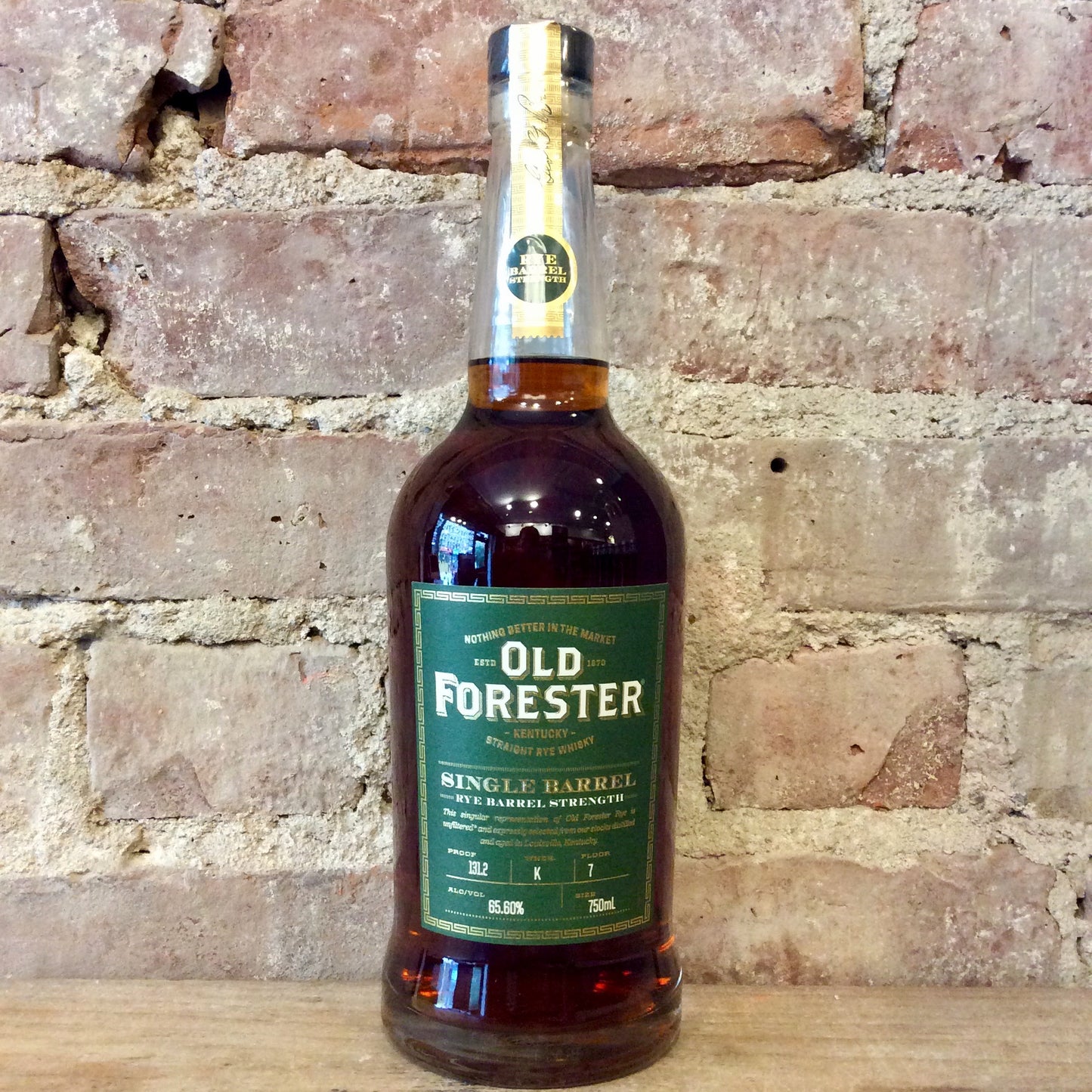 Old Forester Single Barrel Rye Barrel Proof 131.2 Pf 750mL