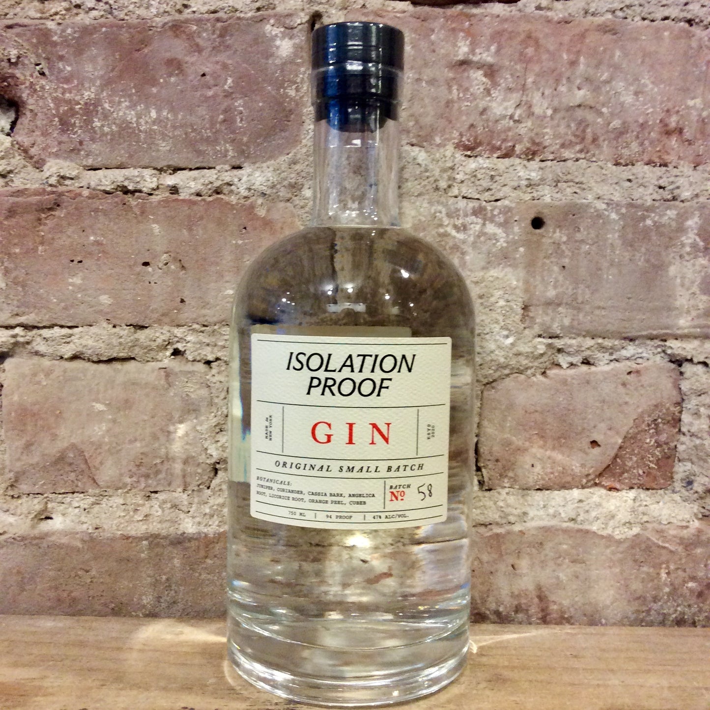 Isolation Proof Gin Original Small Batch Gin 750mL