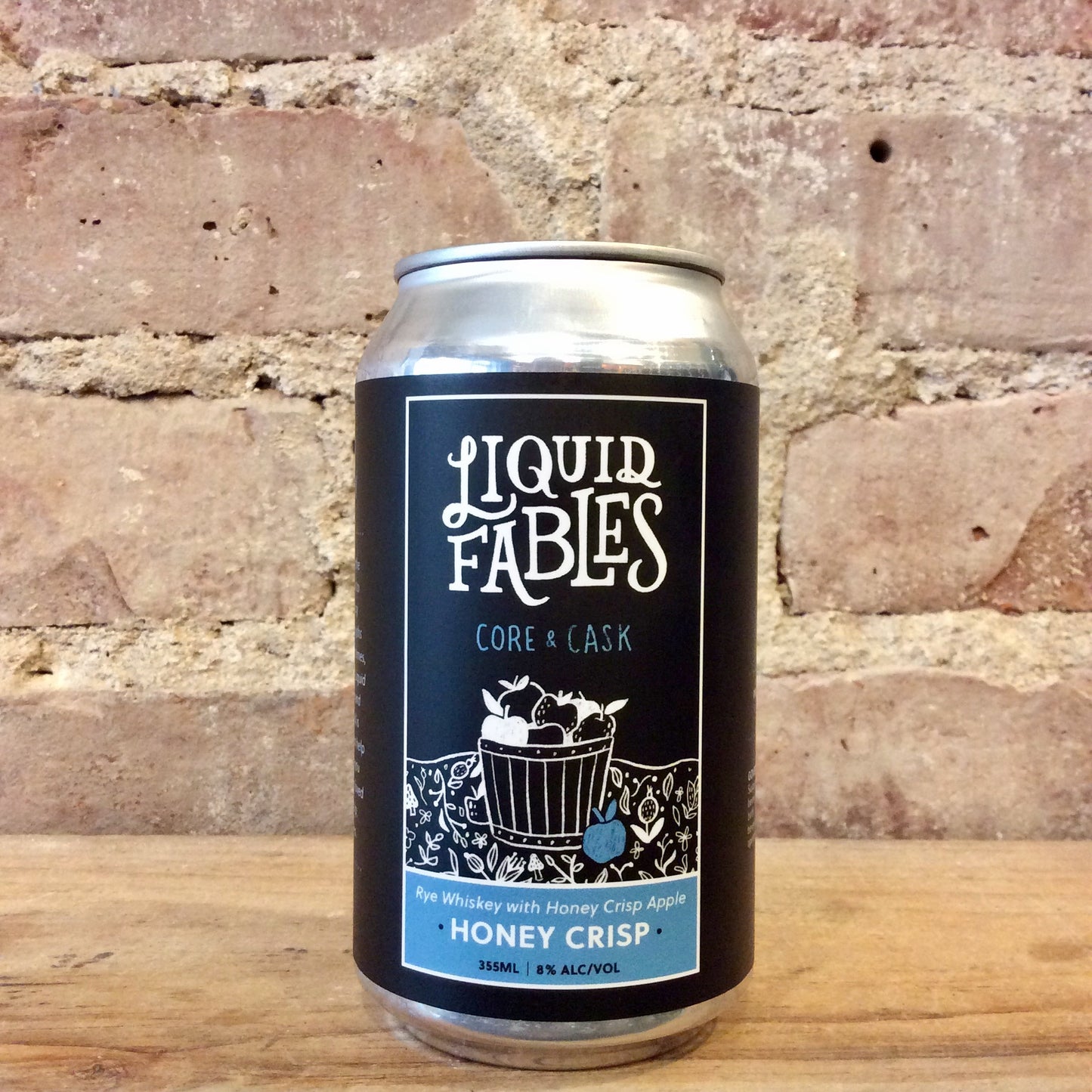 Liquid Fables Core+Cask Rye Whiskey with Honey Crisp Apple 355mL Can