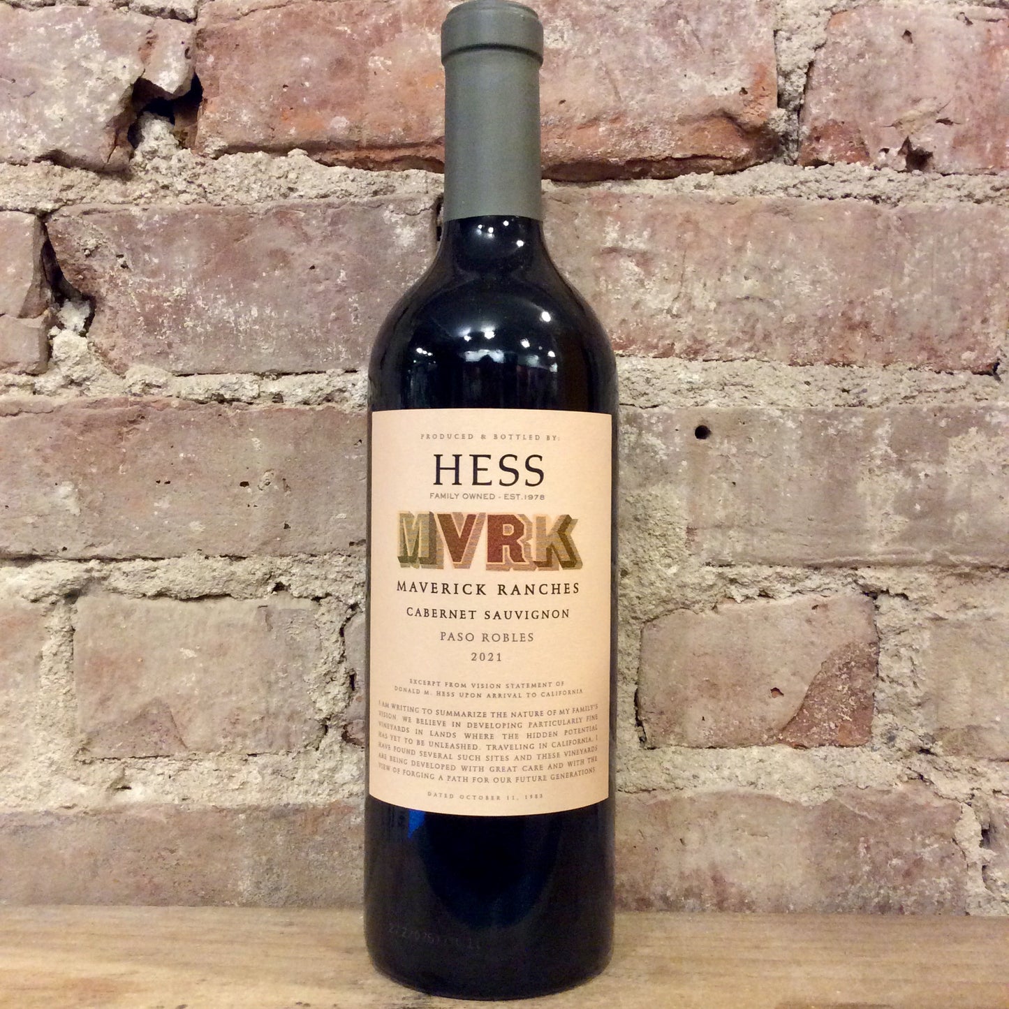 Hess Collection 'MVRK' Maverick Ranches Cabernet Sauvignon 2021 750mL