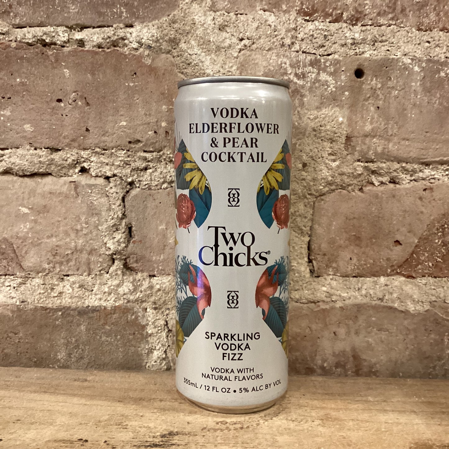 Two Chicks Cocktails 'Elderflower & Pear Vodka Fizz' 355mL Can