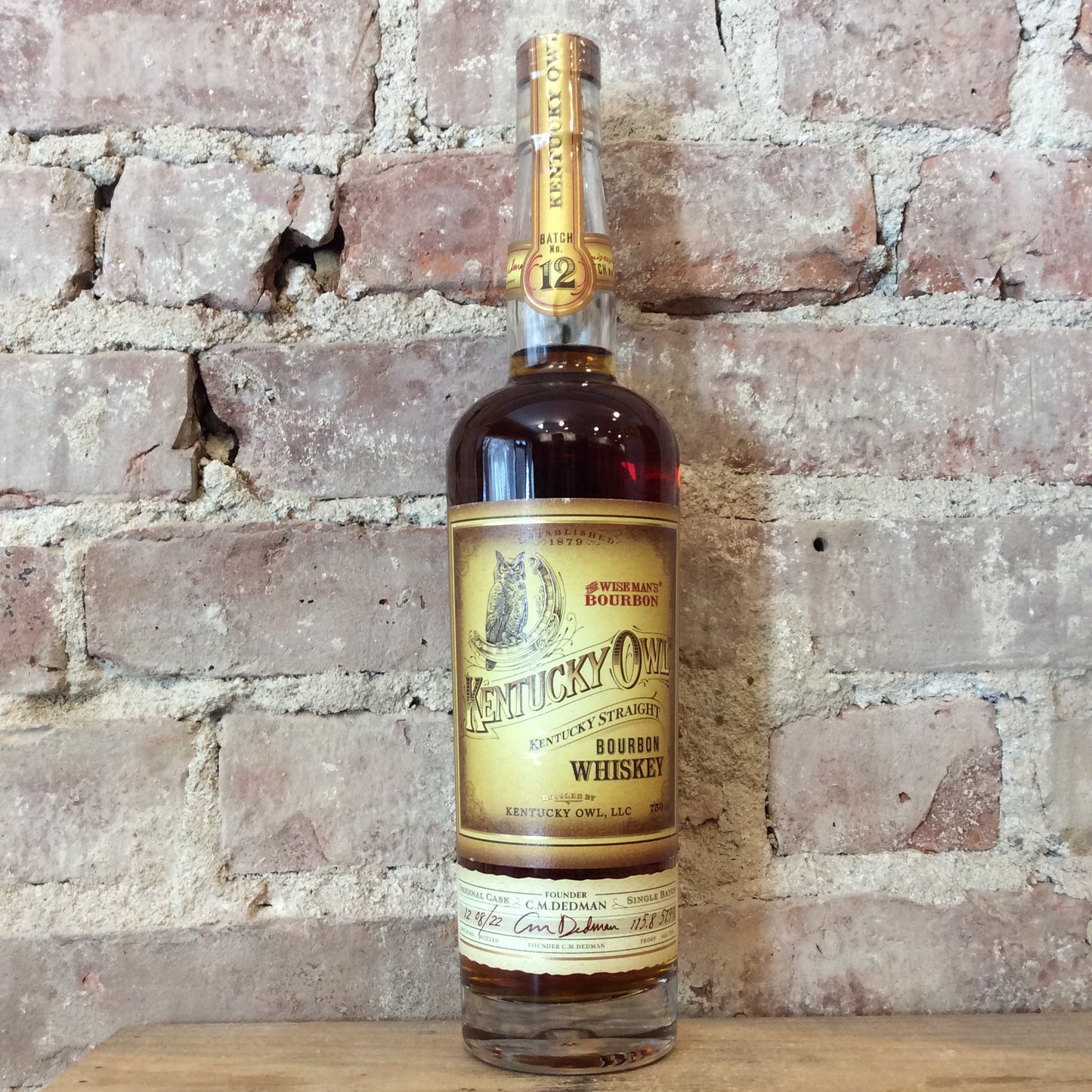 Kentucky Owl Straight Bourbon Whiskey Batch 12 750mL