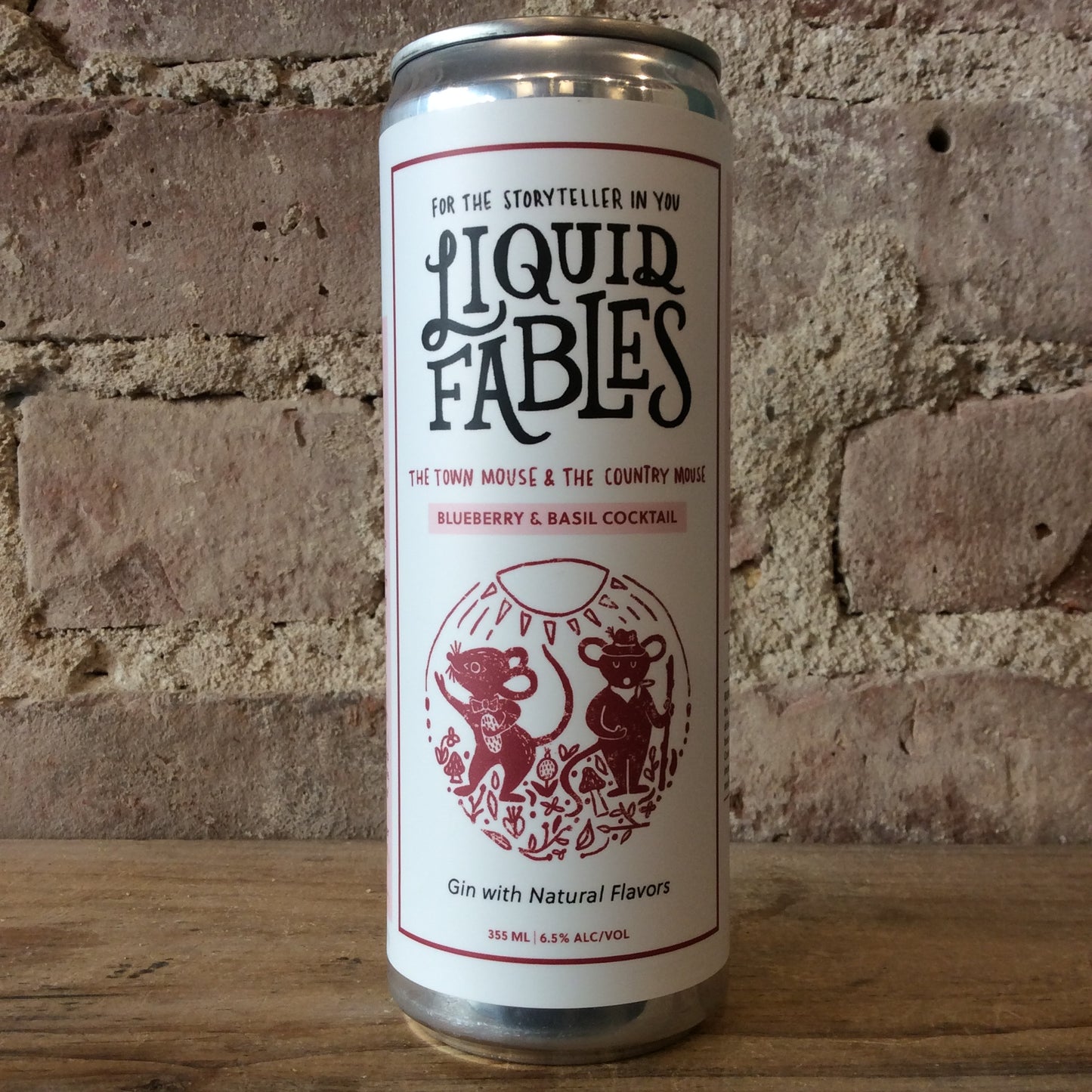 Liquid Fables 'The Town Mouse & The Country Mouse' Blueberry & Basil Bramble Gin Cocktail 355mL
