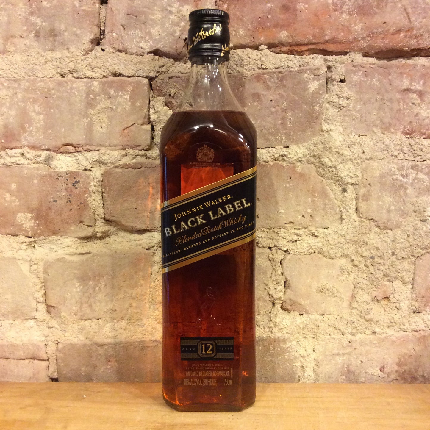 Johnnie Walker Black Label 12 Year Old Blended Scotch Whisky 750mL