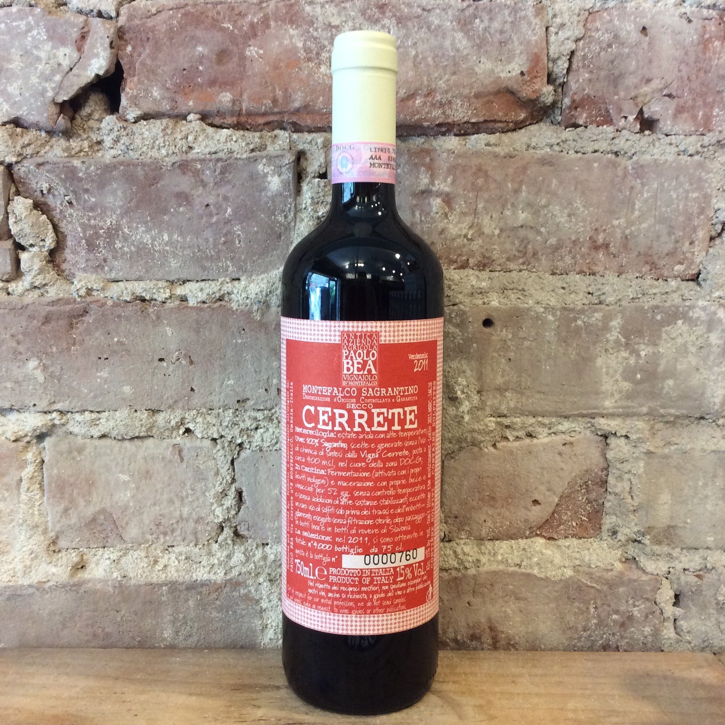 Paolo Bea Sagrantino Secco 'Vigneto Cerrete' 2017 750mL