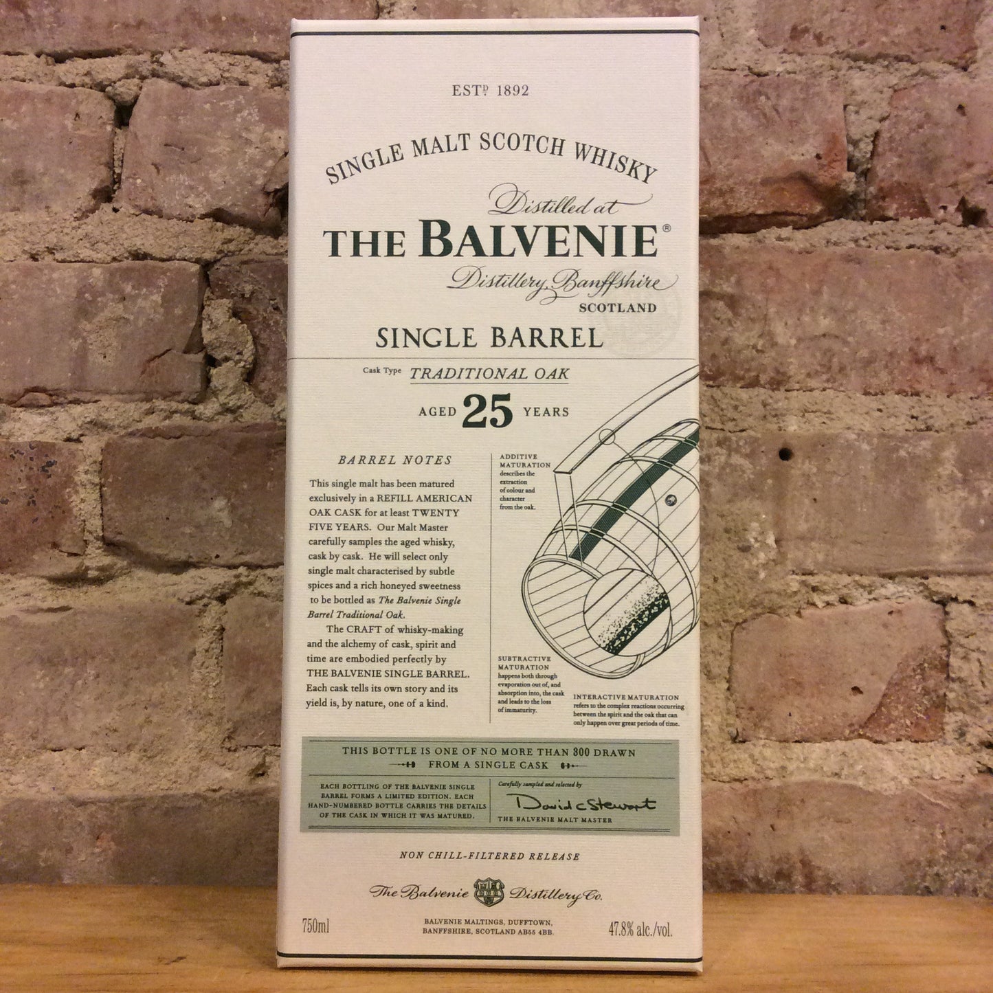 The Balvenie 25 Years Old Single Barrel Traditional Oak Single Malt Whisky 750ml