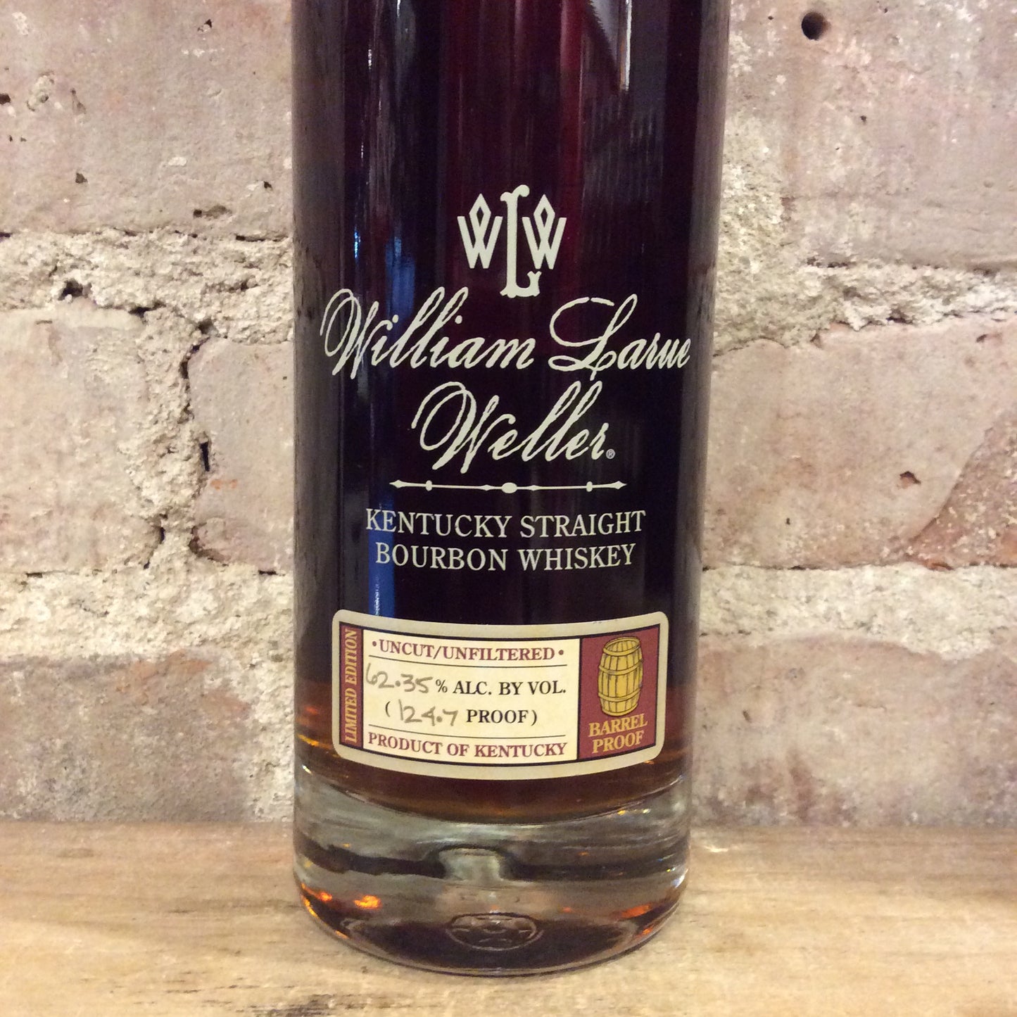 William Larue Weller Limited Edition Barrel Proof Bourbon Whiskey 124.7 Proof 750ml