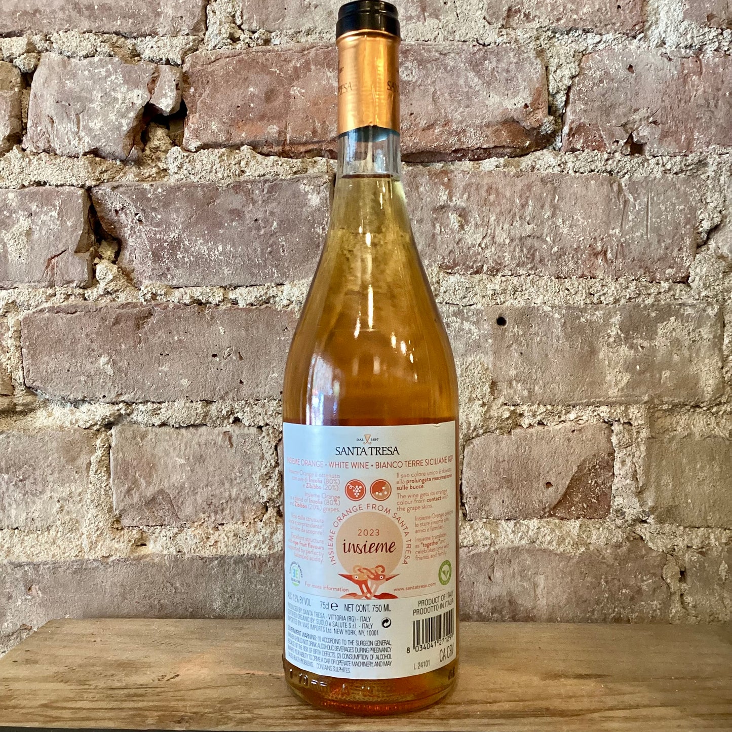 Santa Tresa Terre Siciliane 'Insieme' Orange 2023 750mL