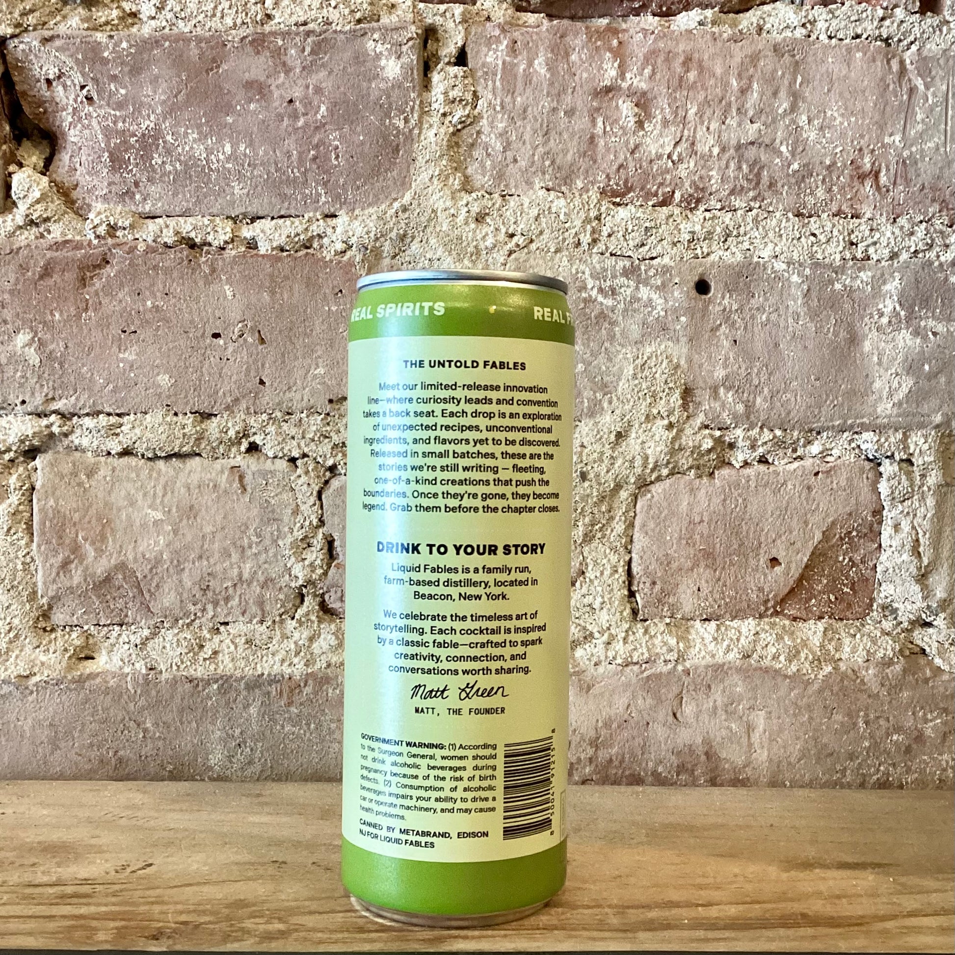 Liquid Fables 'Untold Fables' Tom Collins With Mint 355mL can