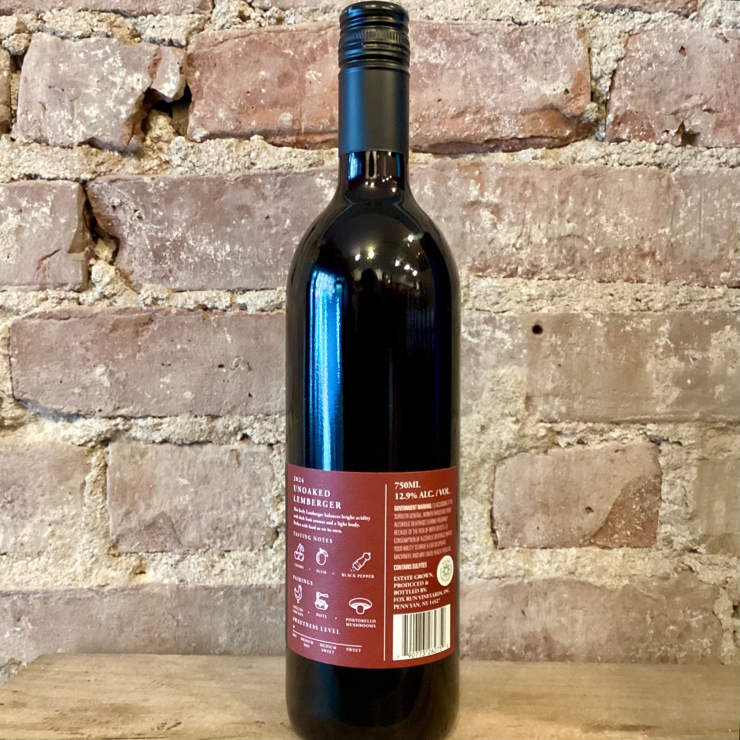 Fox Run Vineyards Un-Oaked Lemberger 2024 750mL