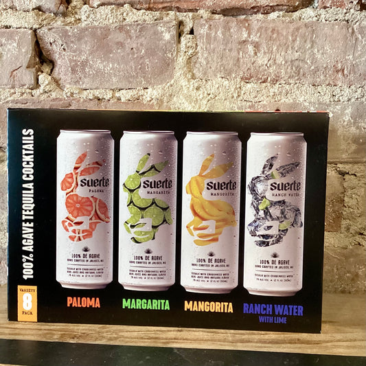 Suerte Tequila Fiesta Ocho RTD 12oz Variety Pack