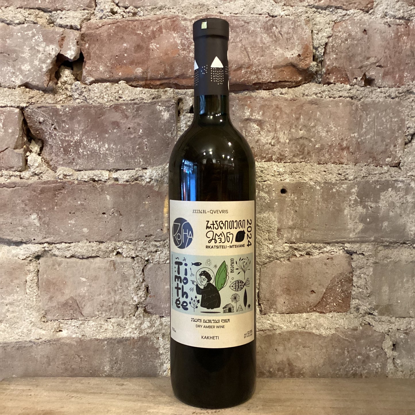 Rosha Winery Rkatsiteli Mtsvane Timothee Qvevris Dry Amber Wine 2024 750mL