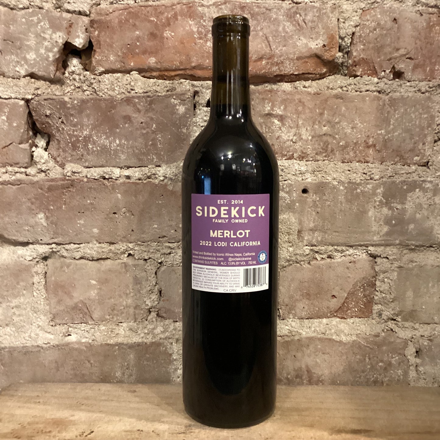 Iconic Wines 'Sidekick' Merlot 2022 750mL