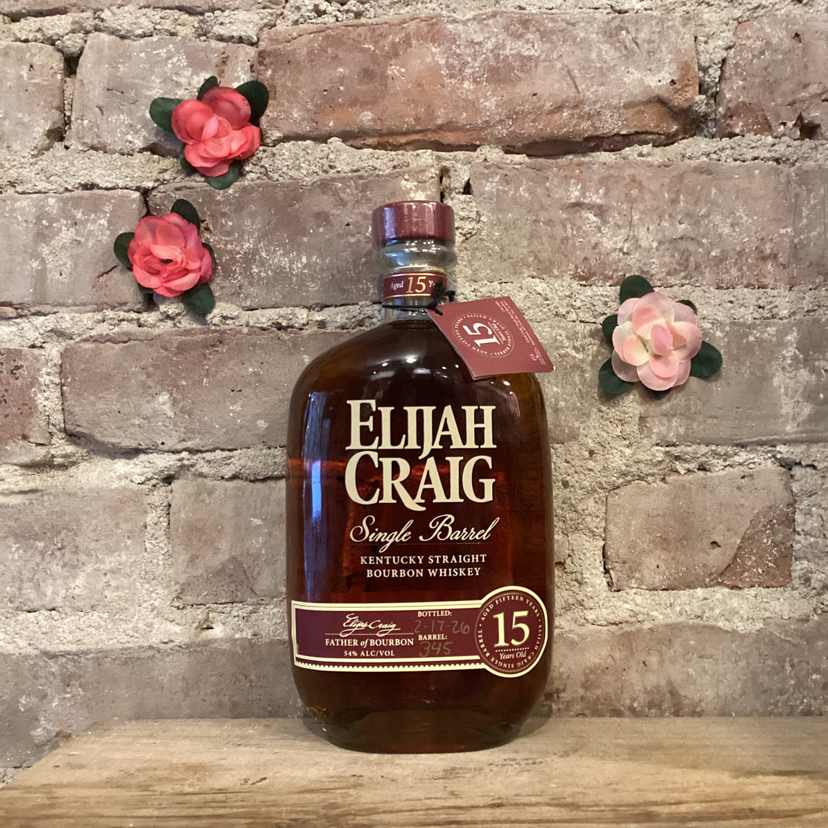 Elijah Craig 15 Year Old Single Barrel Straight Bourbon Whiskey 750ml