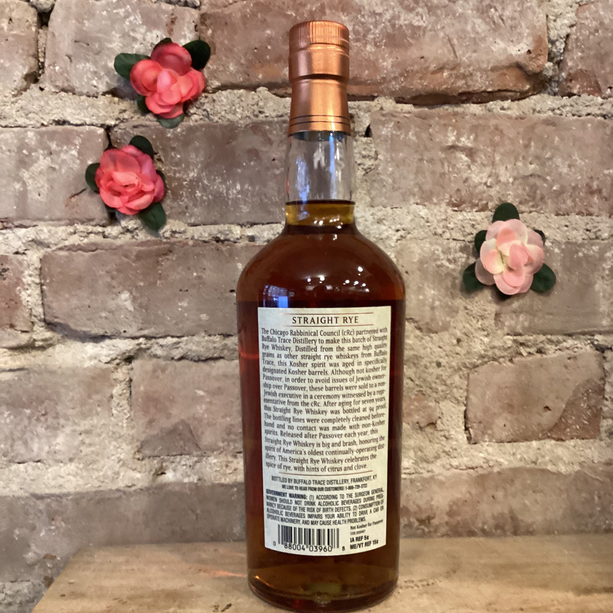 Buffalo Trace Kosher Kentucky Straight Rye Whiskey 750ml