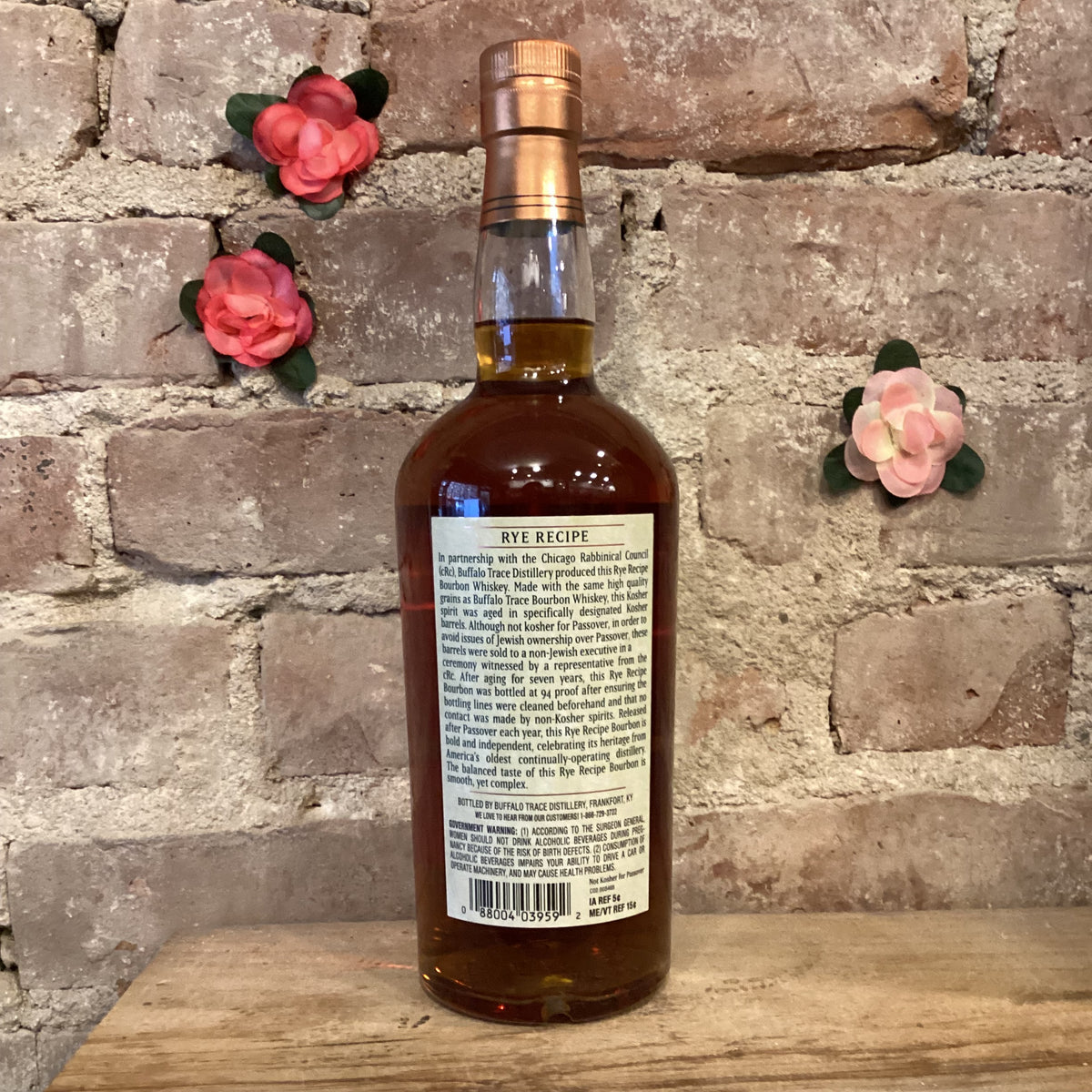 Buffalo Trace Kosher Bourbon Rye Recipe Whiskey 750ml