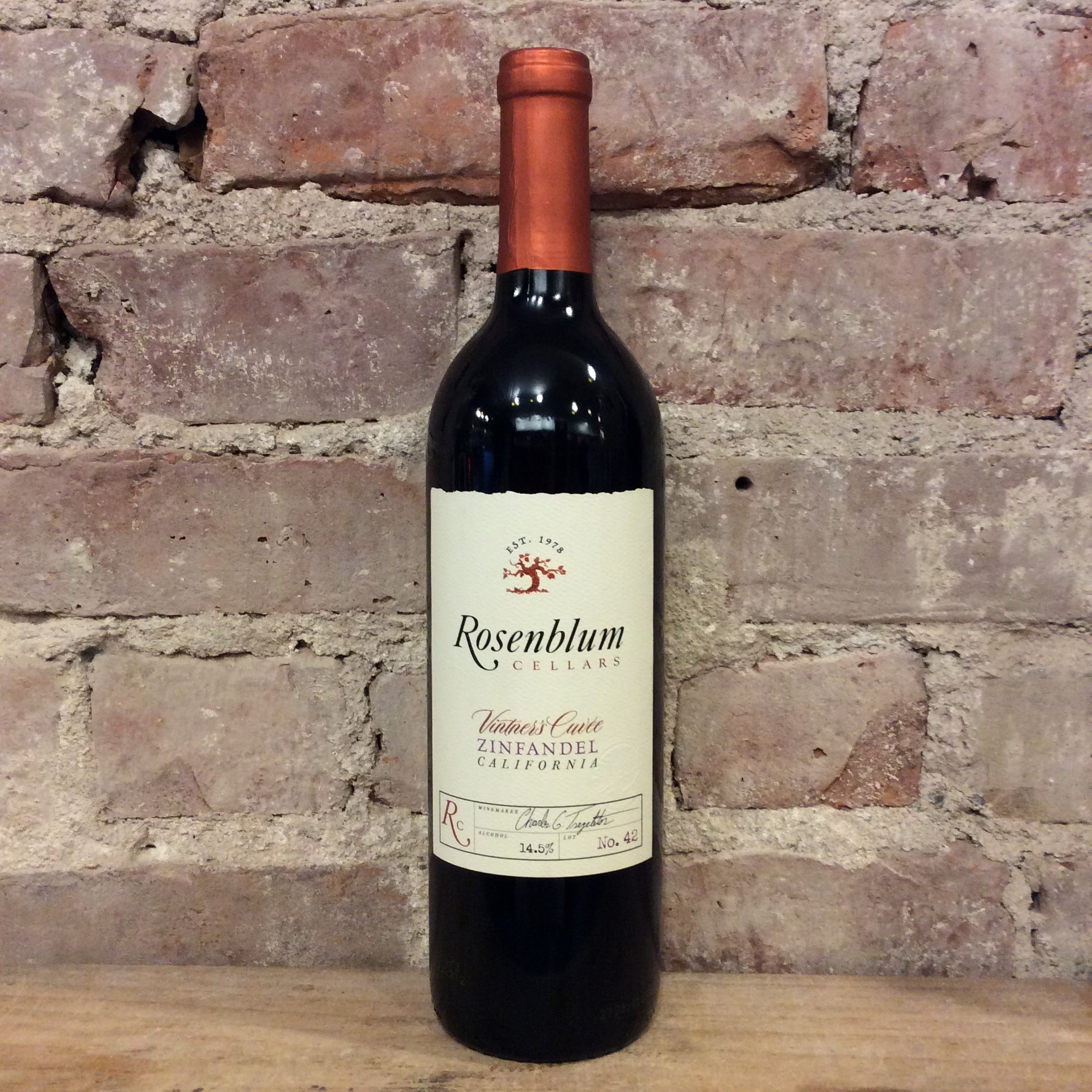 Rosenblum Cellars Vintner's Cuvee Zinfandel NV 750ml