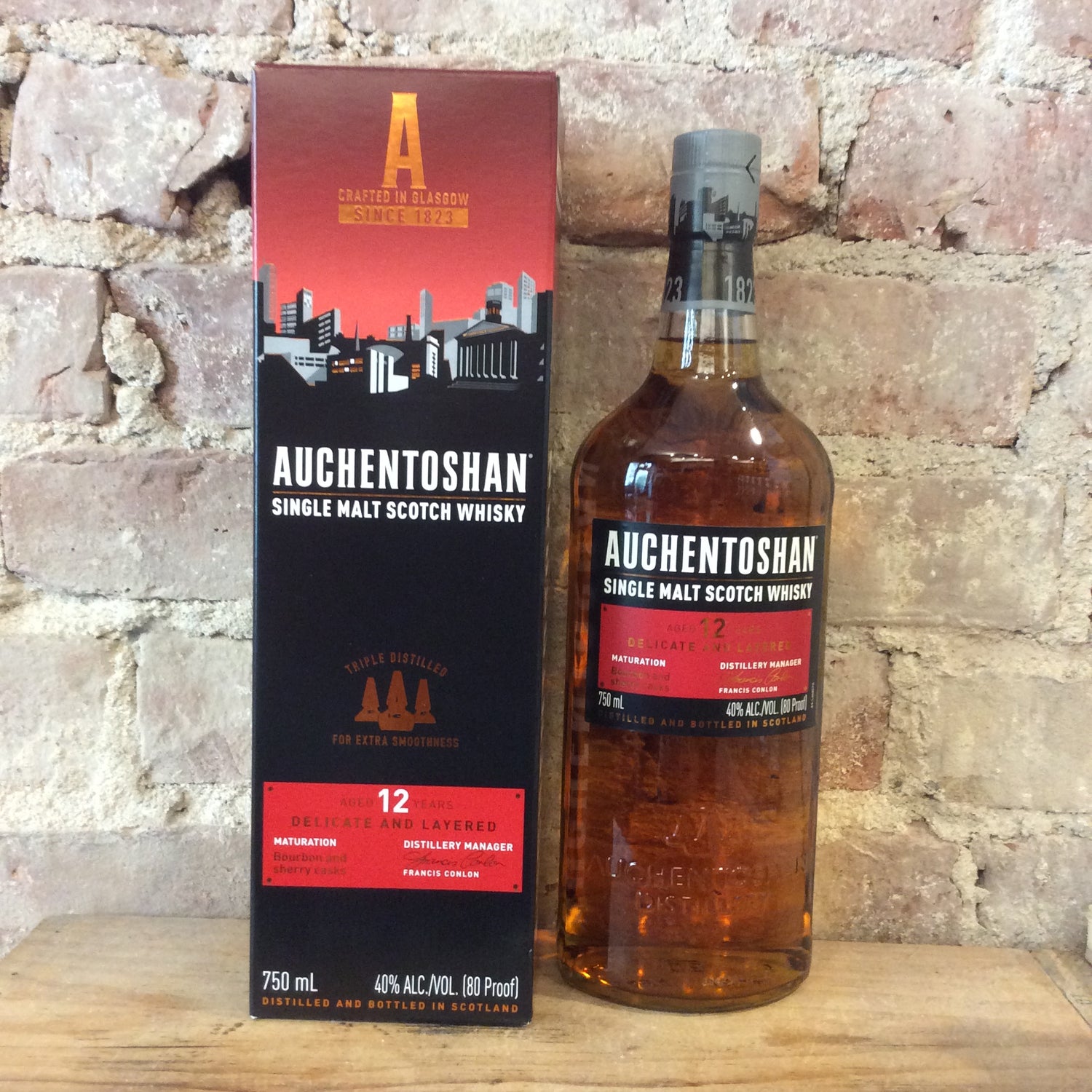 Auchentoshan 12 Year Old Single Malt Scotch Whisky 750ml