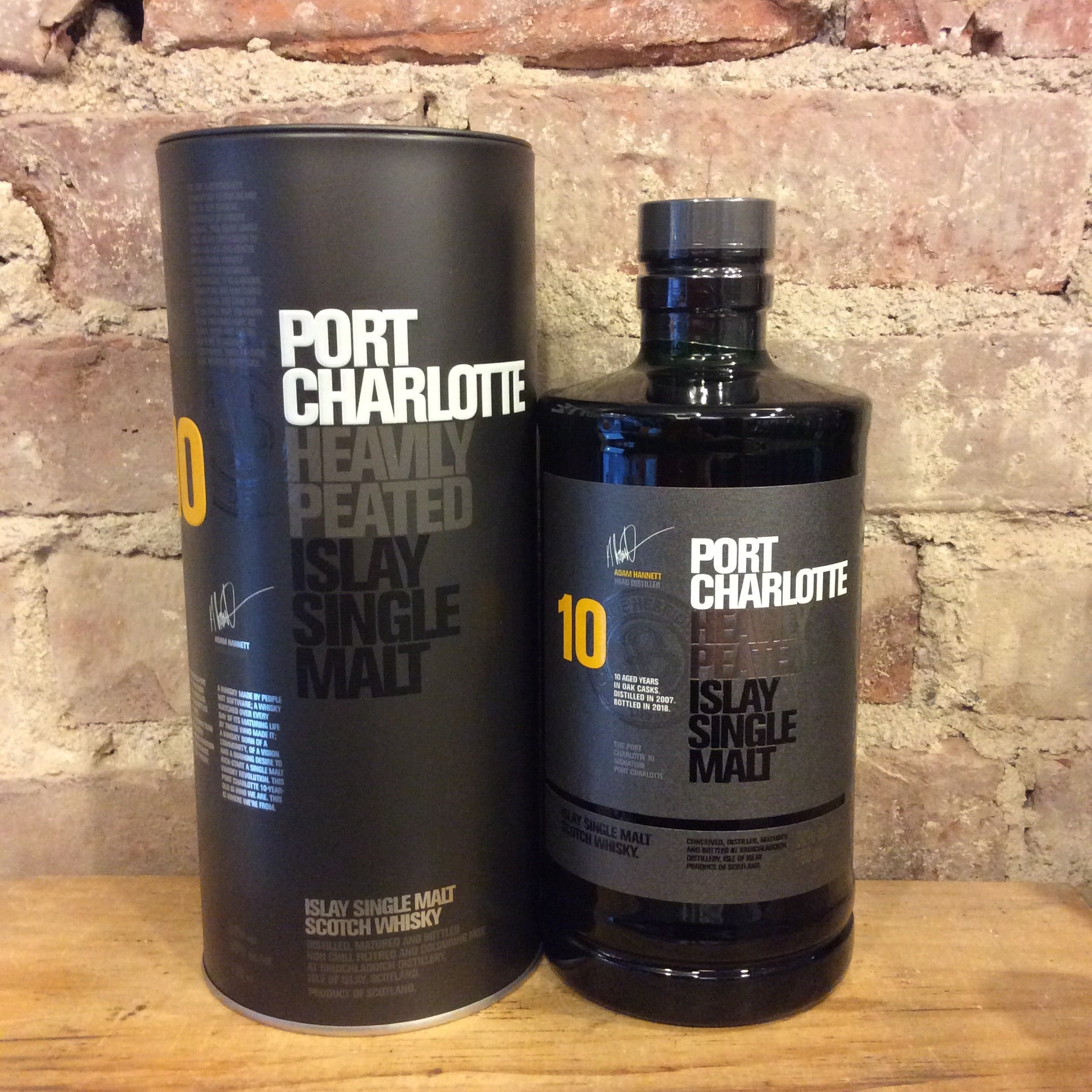 Bruichladdich Port Charlotte 10 Year Heavily Peated Single Malt Scotch  Whisky 750ml
